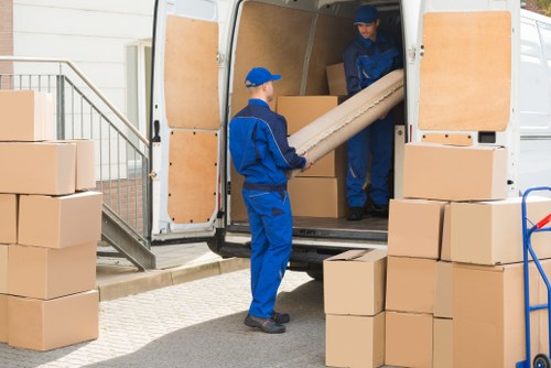 Organised flat removals in Streatham with furniture and storage boxes