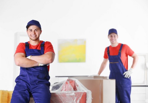 Delivery van loading household items for a man and van service