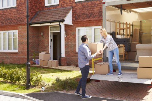 Man and van team preparing items safely before a removal job