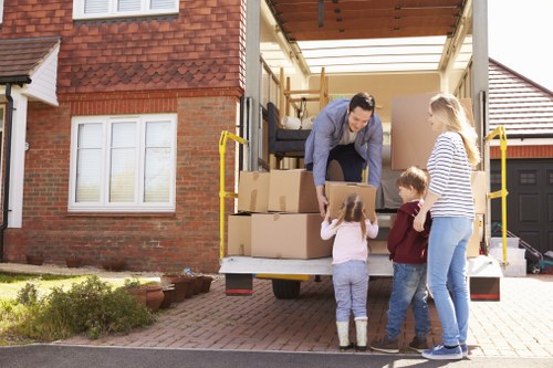 Local commercial movers loading items for a Streatham relocation