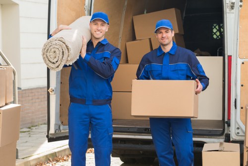 Moving furniture safely through a Streatham residential street