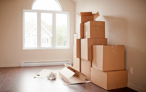 Customer property handling and loading during a removal job