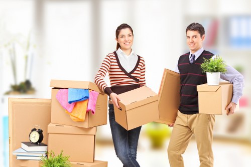 Packed removals van prepared for a South London move