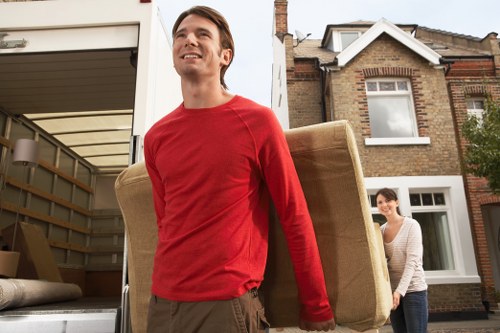 A student preparing belongings for removals in Streatham