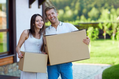 Moving boxes and household items for a flat removal in Streatham