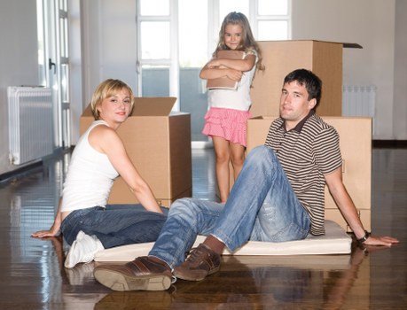 Office furniture and equipment prepared for relocation