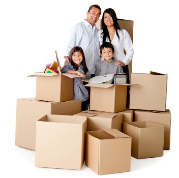 Carefully wrapped household items prepared for moving day